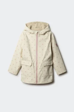 Chaqueta engomada topos niña