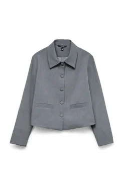 Chaqueta estilo blazer con botones forrados