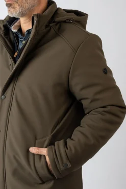 Chaqueta larga con capucha