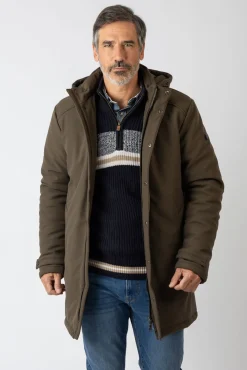 Chaqueta larga con capucha