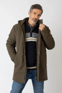 Chaqueta larga con capucha