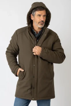 Chaqueta larga con capucha