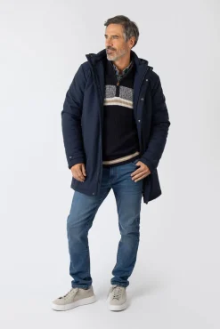 Chaqueta larga con capucha