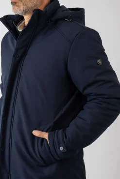Chaqueta larga con capucha