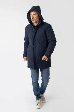 Chaqueta larga con capucha