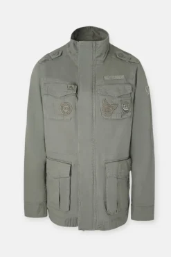 Chaqueta militar parches dye