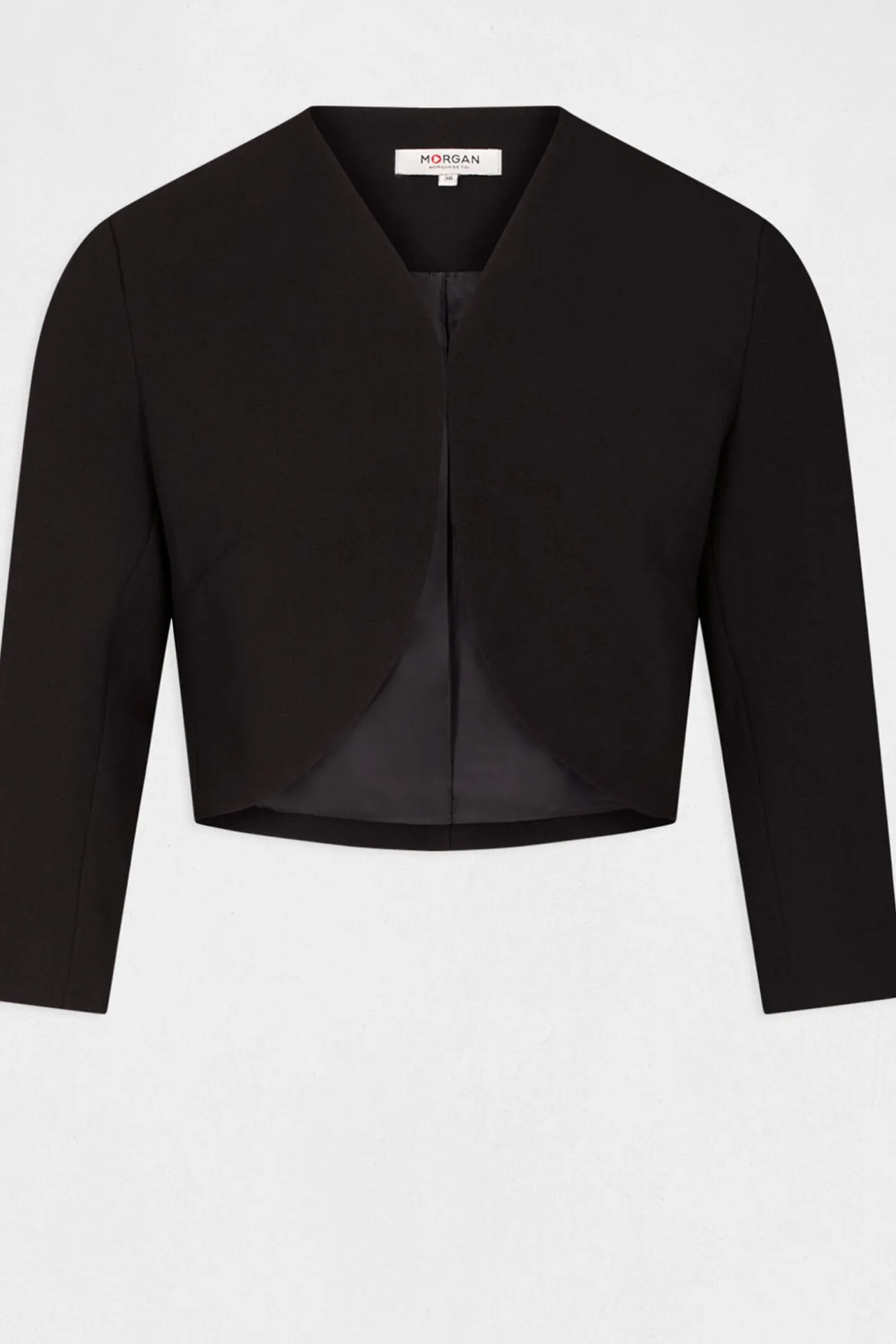 Chaqueta recta con manga 3/4