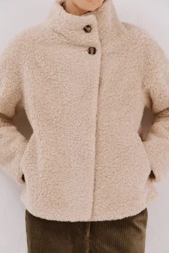Chaquetón efecto pelo crudo
