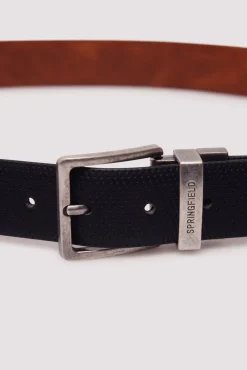 Cinturón reversible microperforado