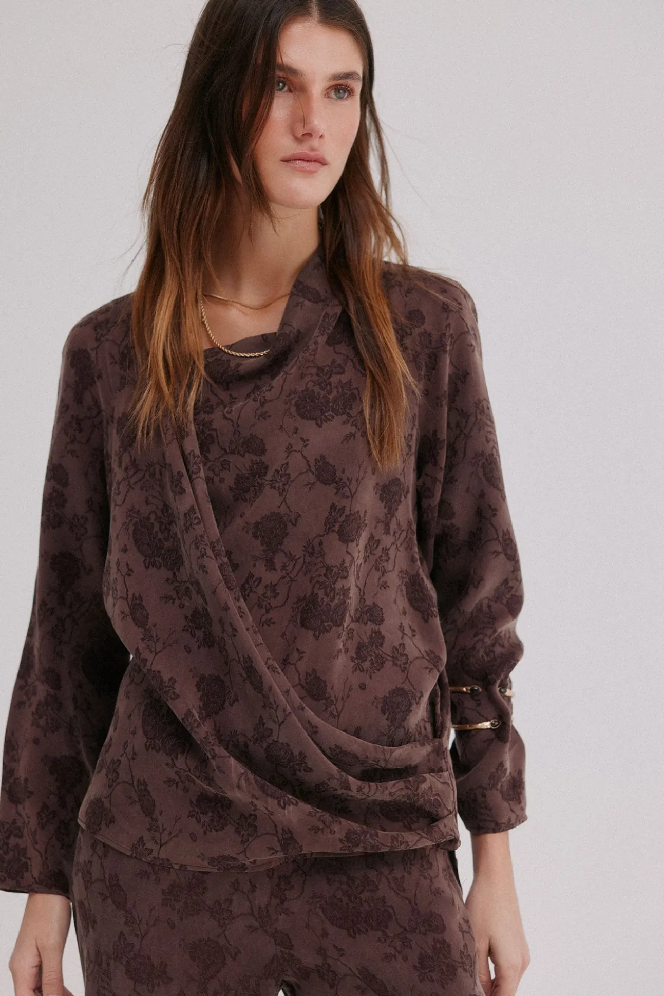 Concha. Blusa jacquard