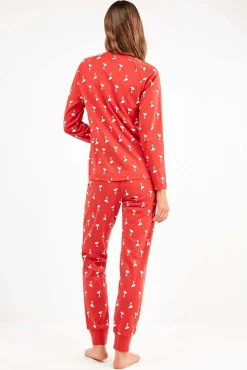 Conjunto pijama en punto interlock micro estampado Snoopy