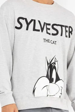 Conjunto pijama hombre Sylvester en punto interlock