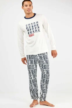 Conjunto pijama hombre The Beatles en punto interlock