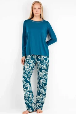 Conjunto pijama pantalón contraste