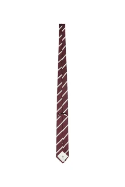 Corbata de rayas confeccionada con materiales reciclados
