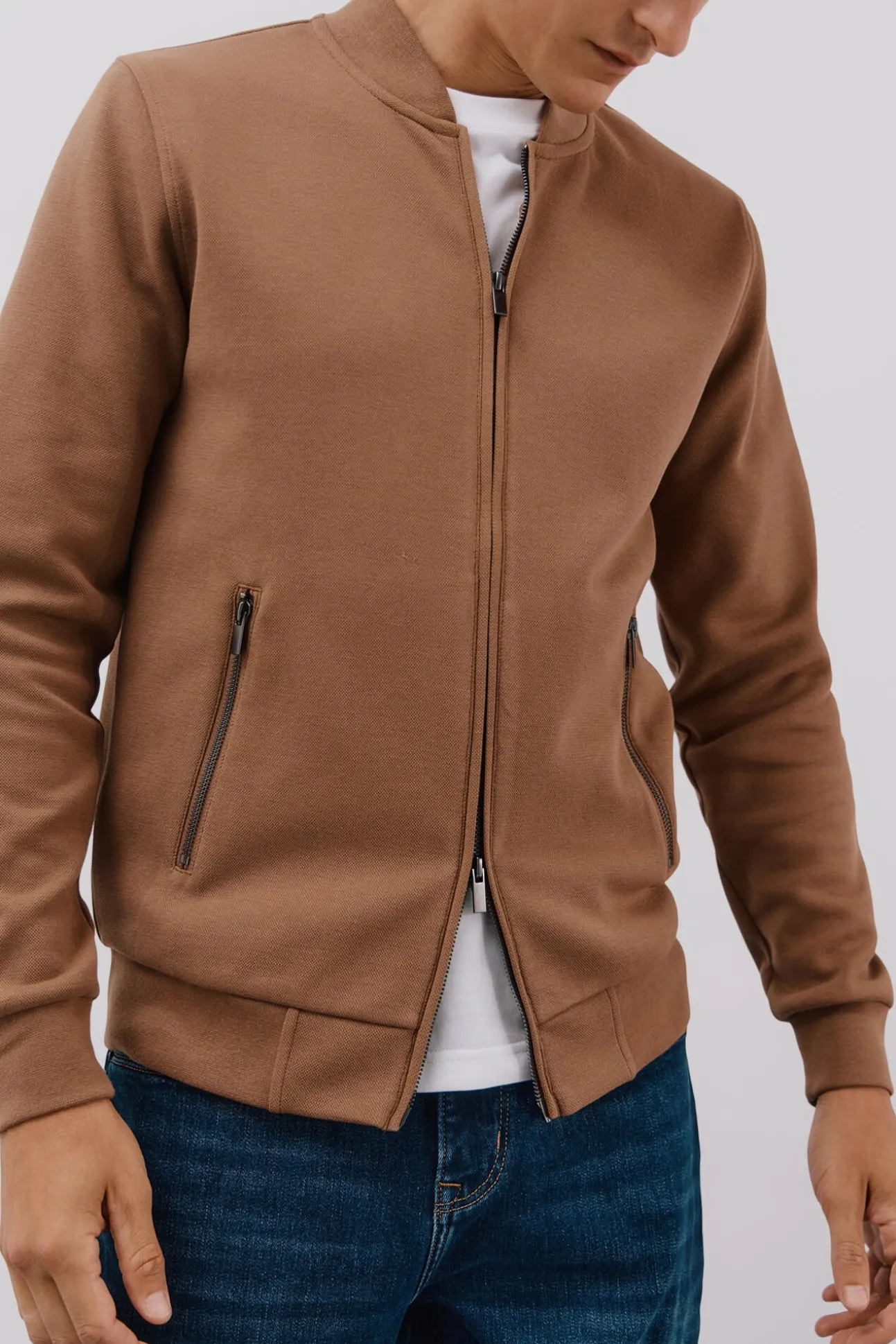 Cárdigan cuello bomber