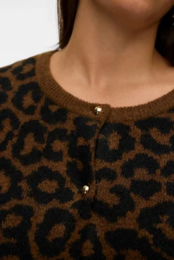 Cárdigan punto animal print talla grande