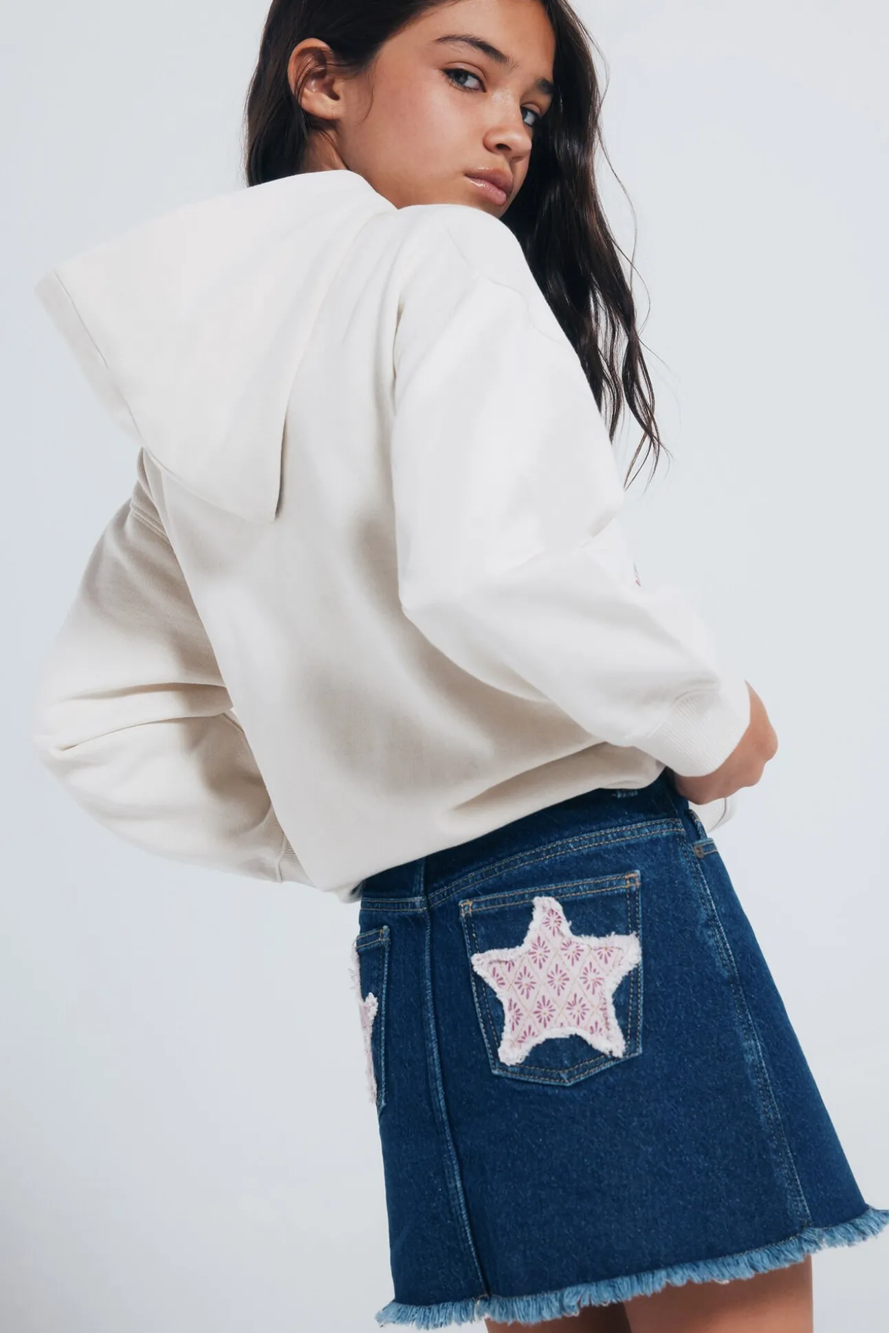Falda denim niña