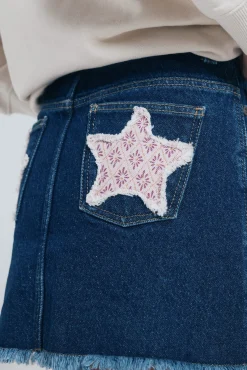 Falda denim niña