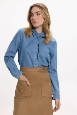 Falda midi antelina