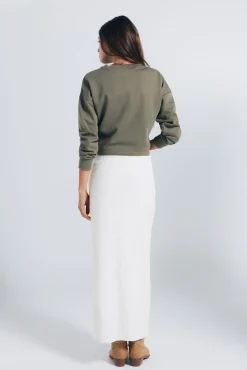 Falda midi crochet