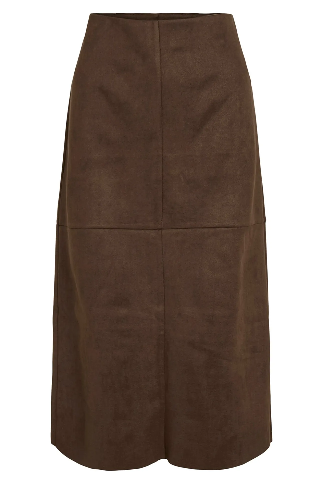 Falda midi de ante