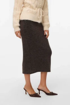 Falda midi de punto