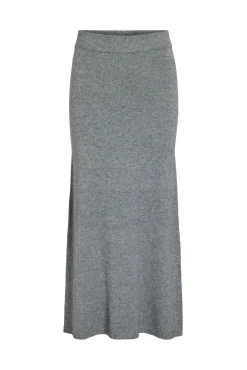 Falda midi de punto con viscosa