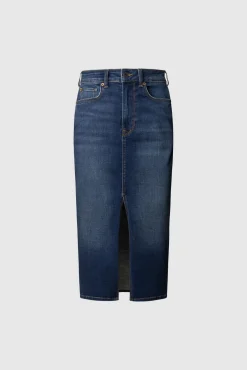Falda Midi Denim Fit Slim