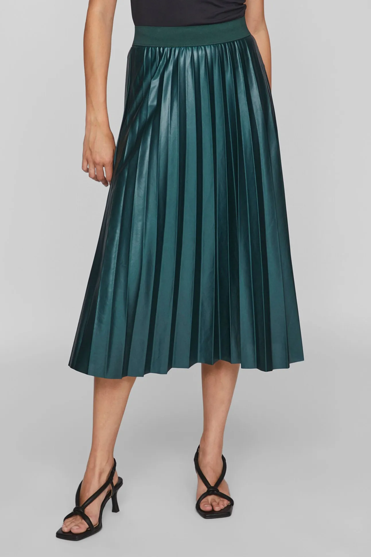 Falda midi plisada