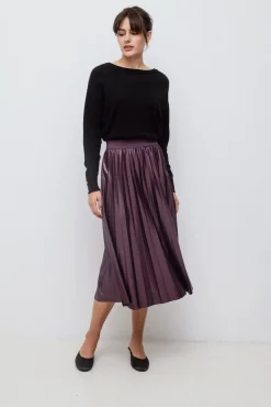 Falda midi plisada