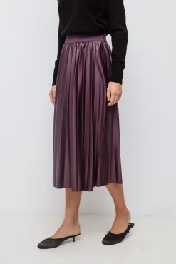 Falda midi plisada
