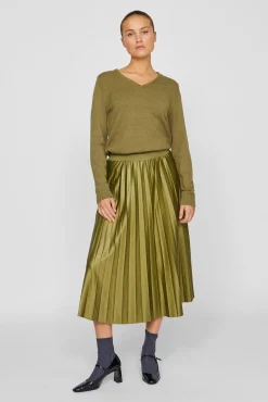 Falda midi plisada