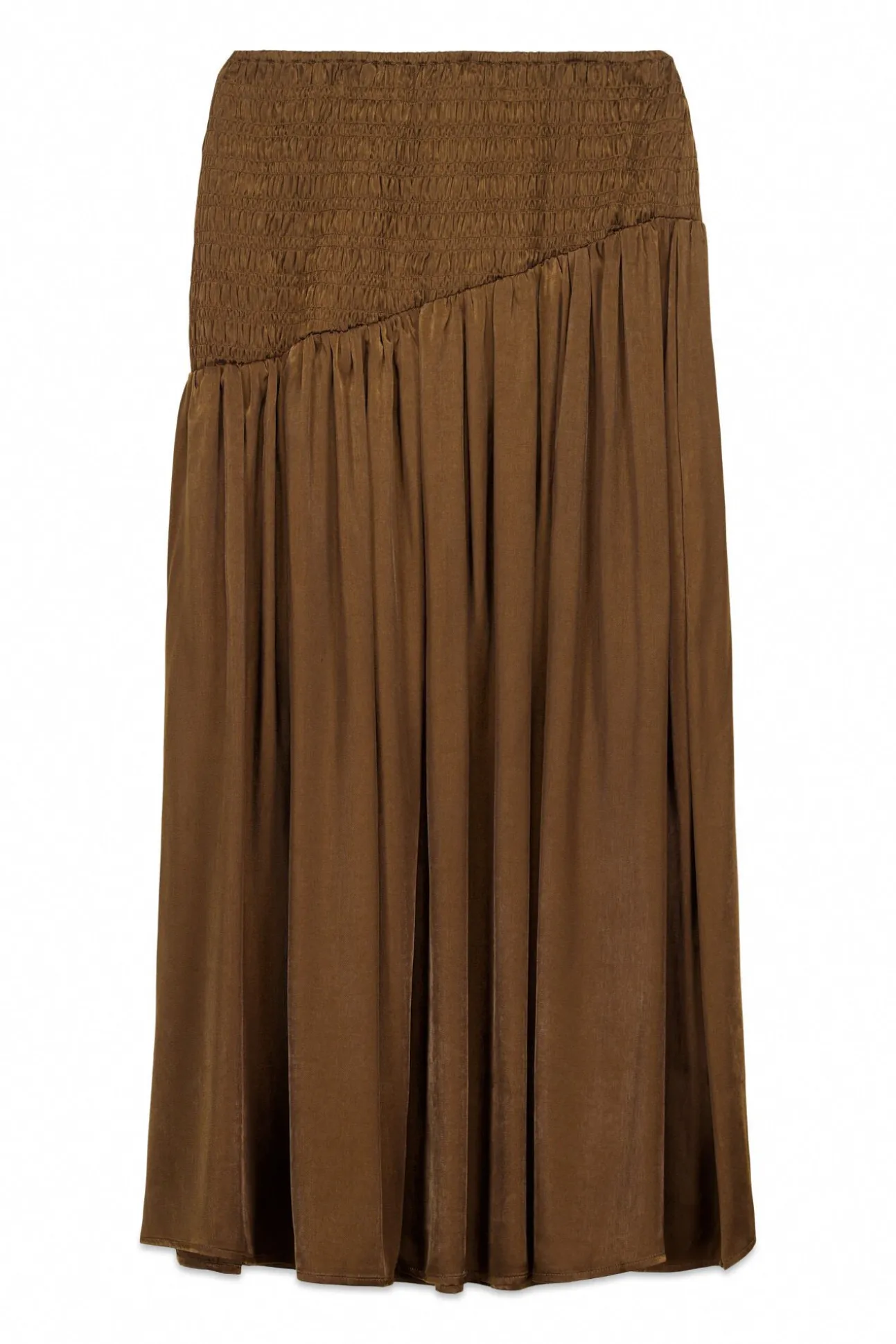Falda midi satinada