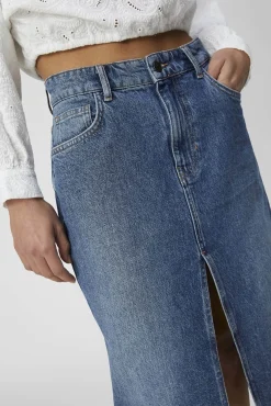 Falda midi vaquera