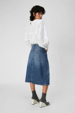 Falda midi vaquera