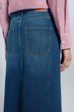 Falda midi vaquera