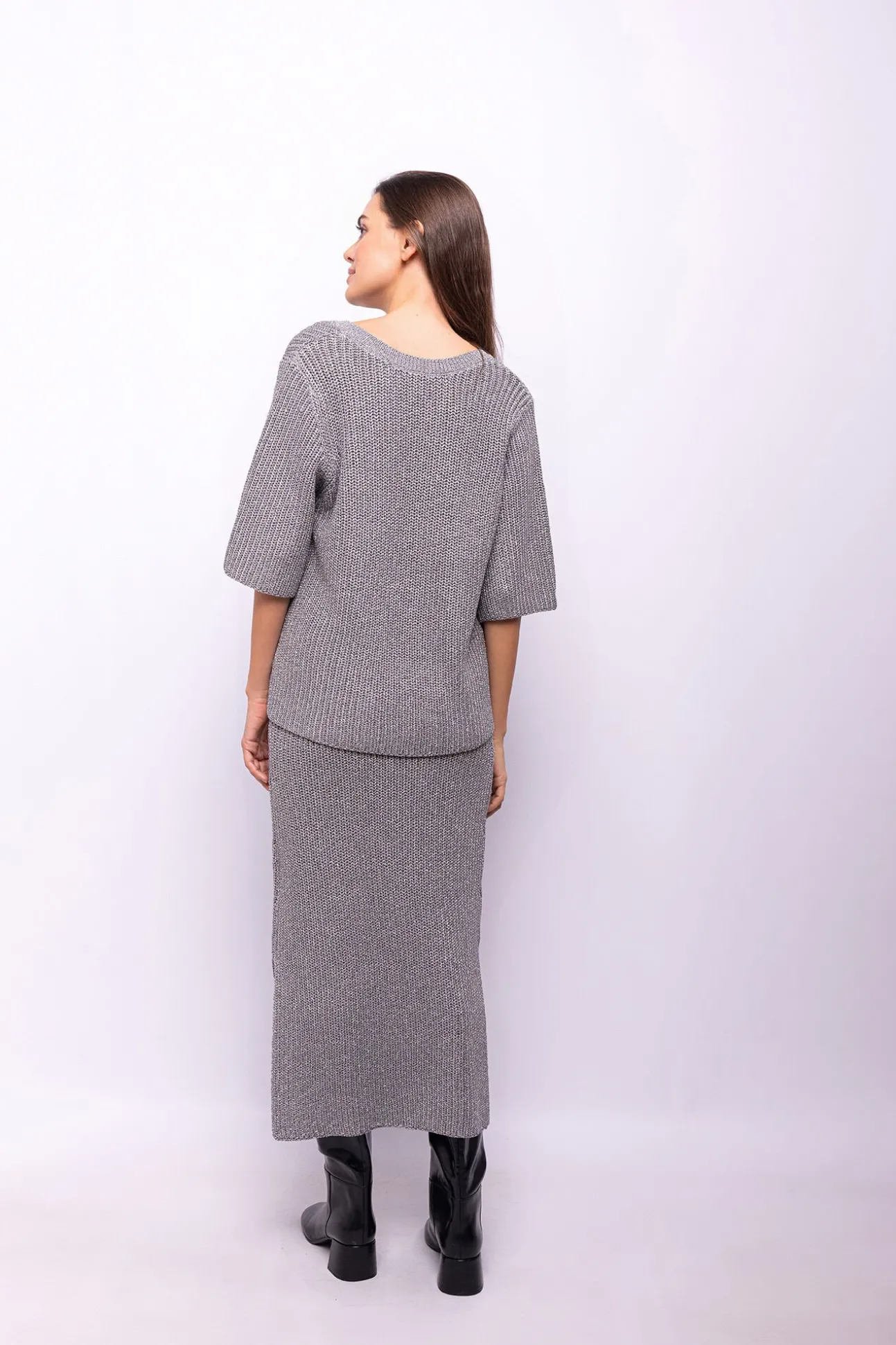 Falda punto lurex