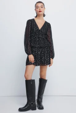 Falda smock lurex