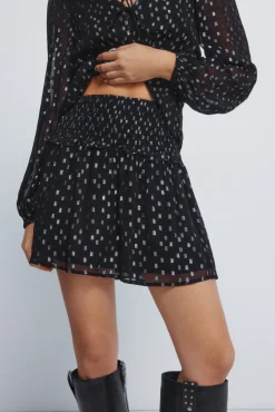 Falda smock lurex