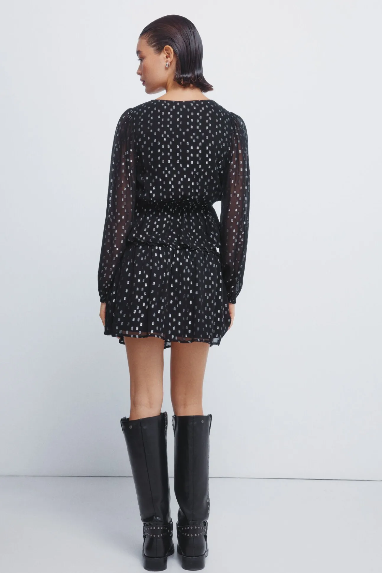 Falda smock lurex
