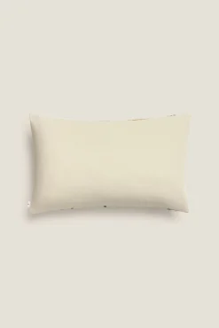 Funda cojín bordado flores