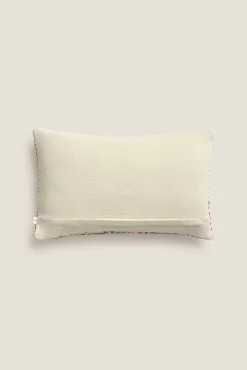 Funda cojín bordado geométrico