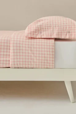 Funda nordica tejida cuadros vichy