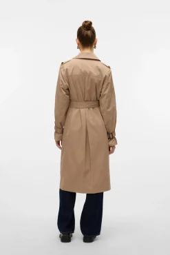 Gabardina larga con cinturón