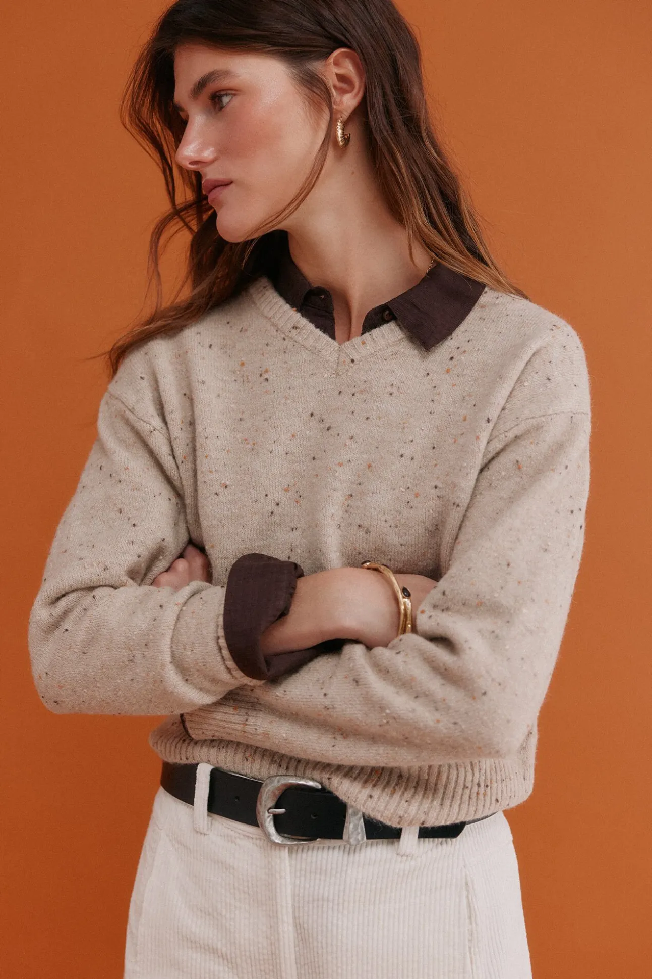 Imelda. Jersey jaspeado