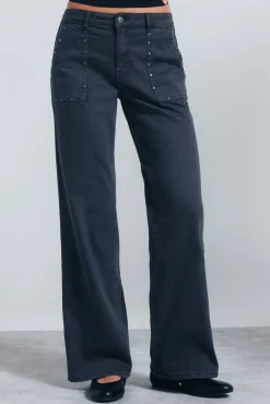 Jeans culotte tachas