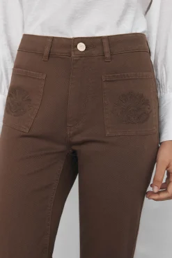 Jeans flare cropped