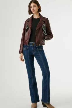 Jeans flare de tiro bajo