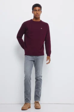 Jeans gris medio lavado slim fit